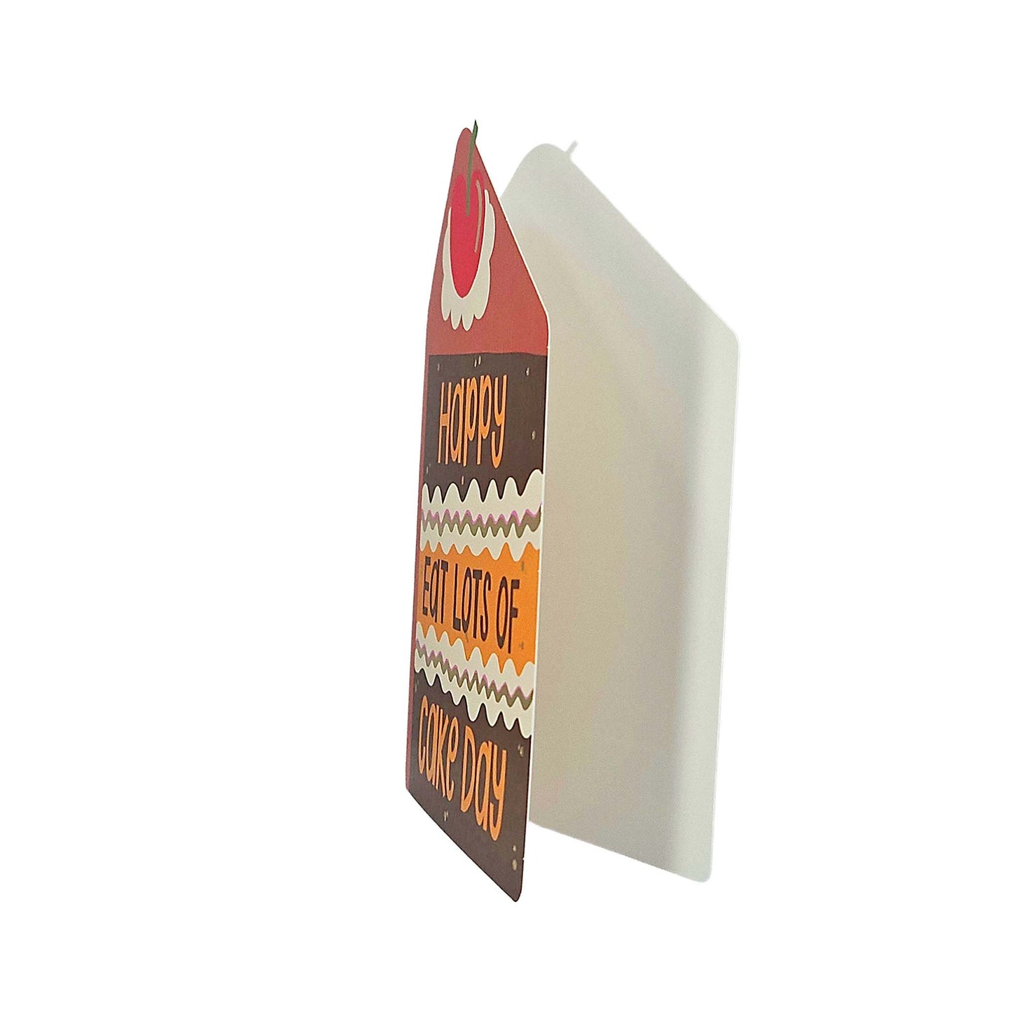 Happy Eat Lots of Cake Day Cutout Birthday Card