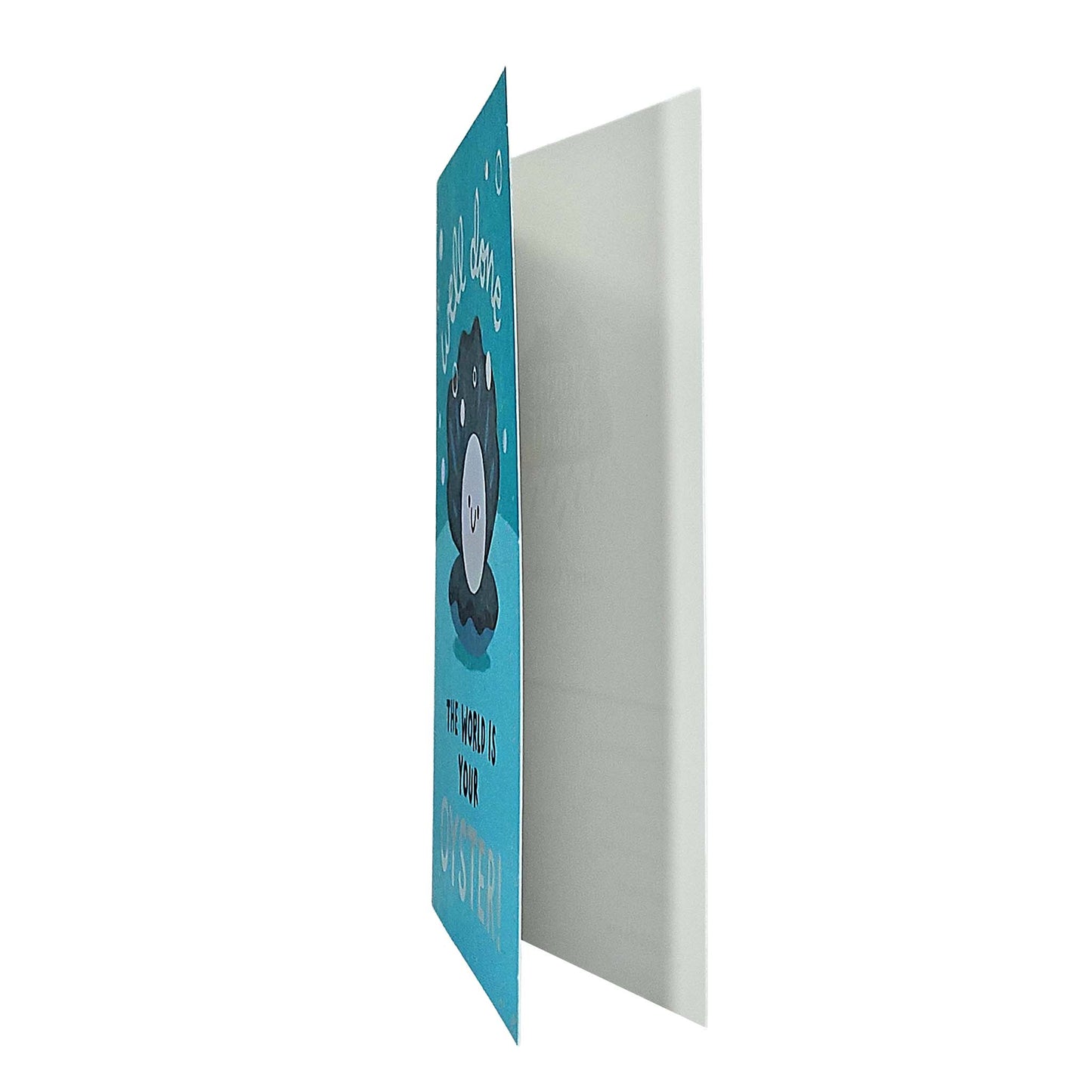 The World Is Your Oyster Holographic Foiled Congratulations Card