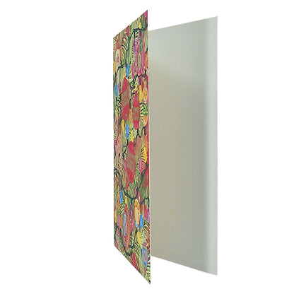 Merry and Bright Tree Decorations Gold Foiled Christmas Card
