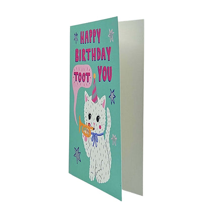 Happy Birthday Toot You Cat Birthday Card