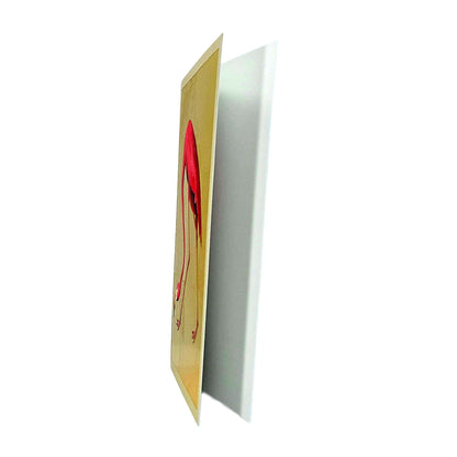 Pink Flamingo Gold Foiled Art Card