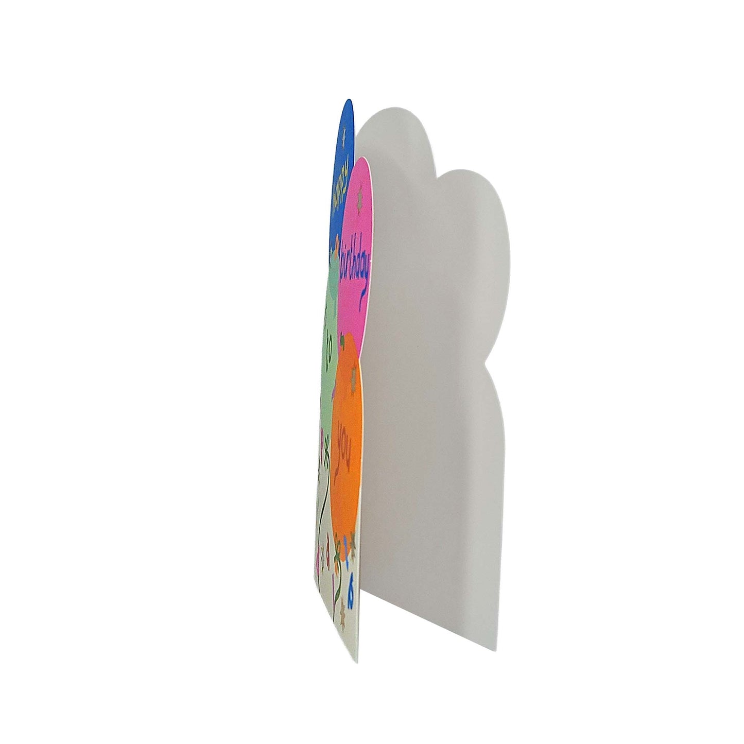 Happy Birthday to you Balloons Cutout Birthday Card