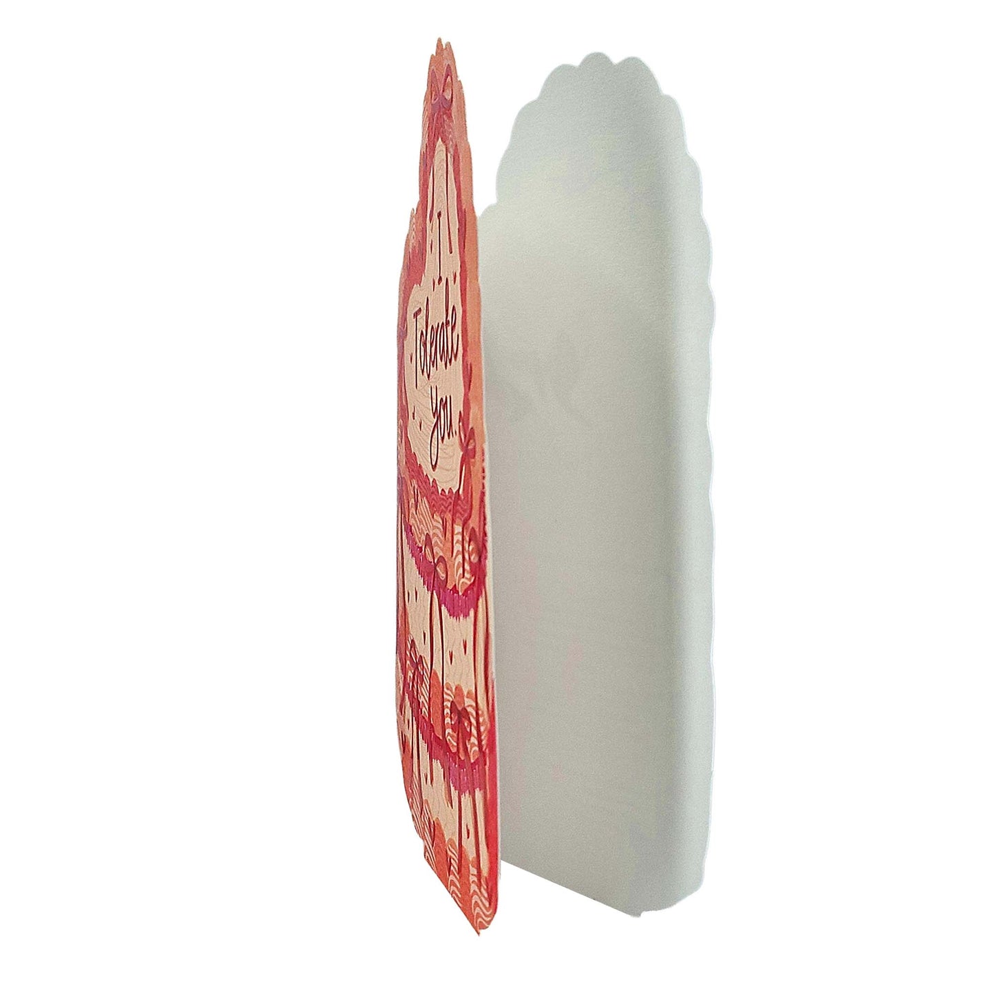 I Tolerate You Spot Varnish Cutout Cake Valentine's / Anniversary Card