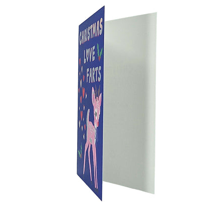 Christmas Love Farts Baby Reindeer Christmas Card