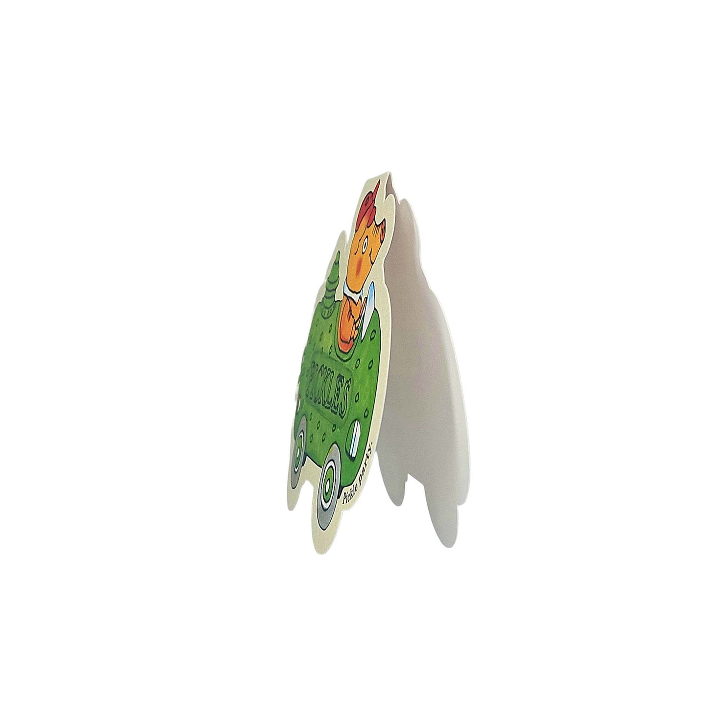 Pickle Party Pig Car Richard Scarry Cutout Card