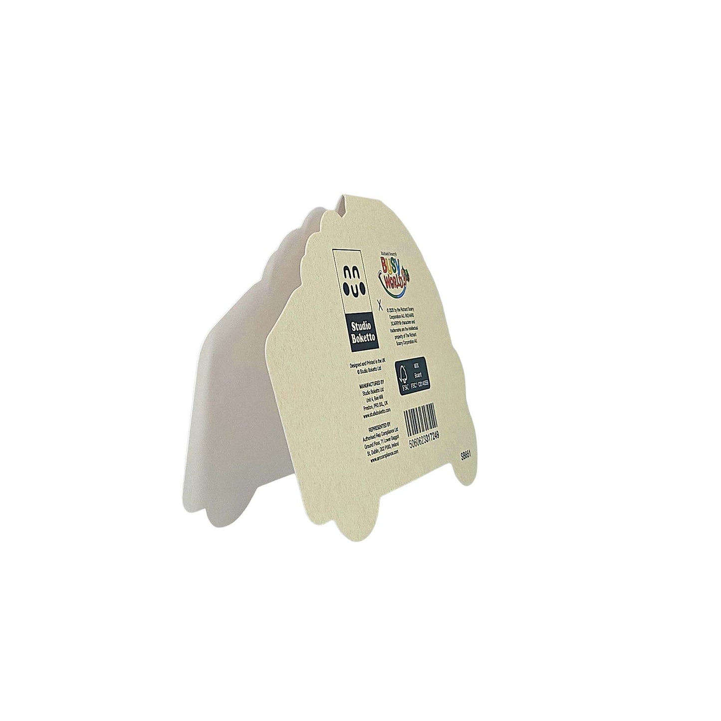 Cheese Mouse Car Richard Scarry Cutout Card