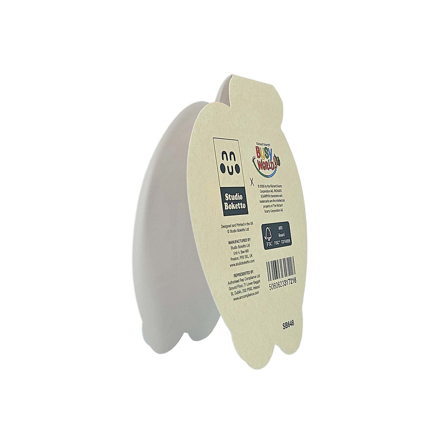 Lowly Worm Apple Car Richard Scarry Cutout Card