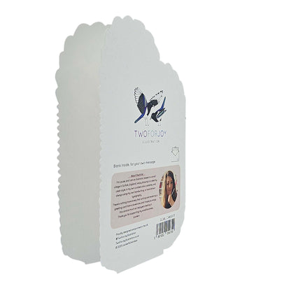 Twenty Something Silver Foiled Cutout Heart Cake Birthday Card