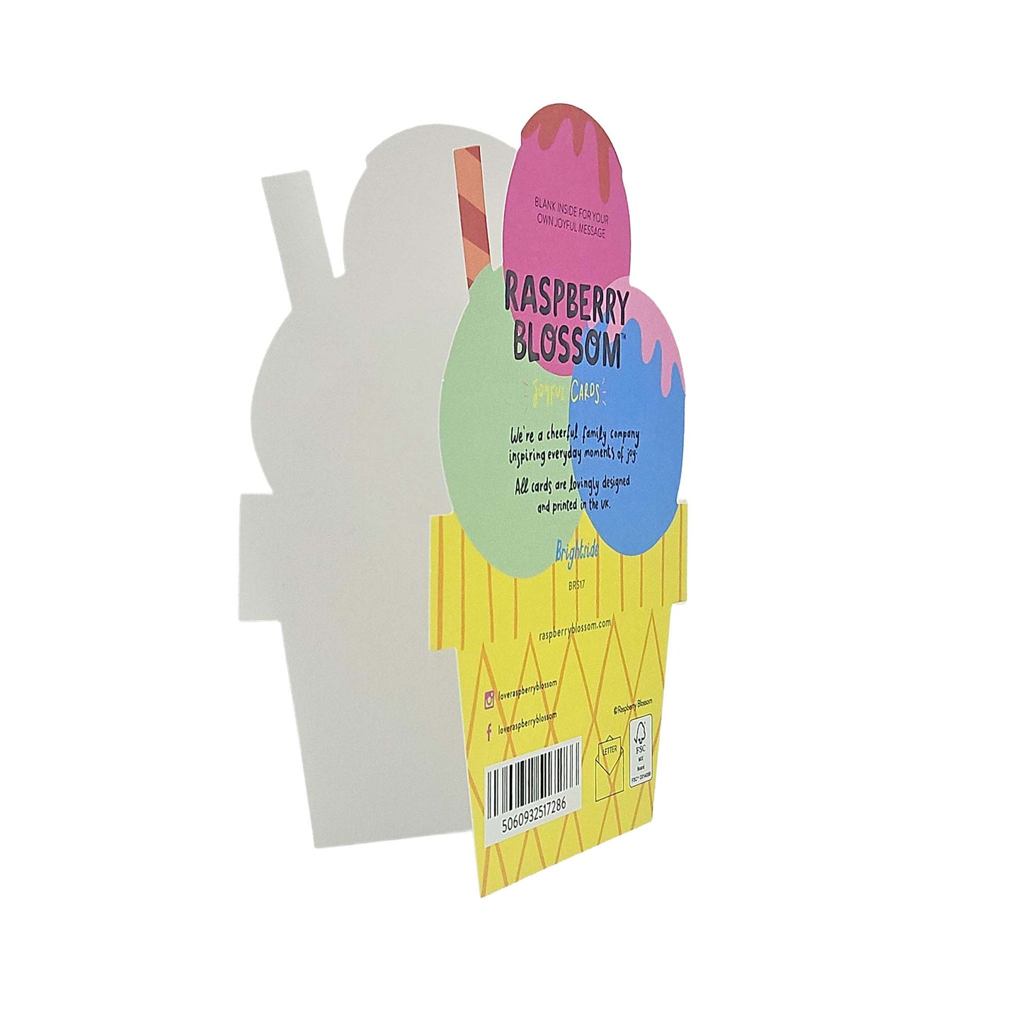 Happy Birthday To You Ice-cream Cutout Birthday Card