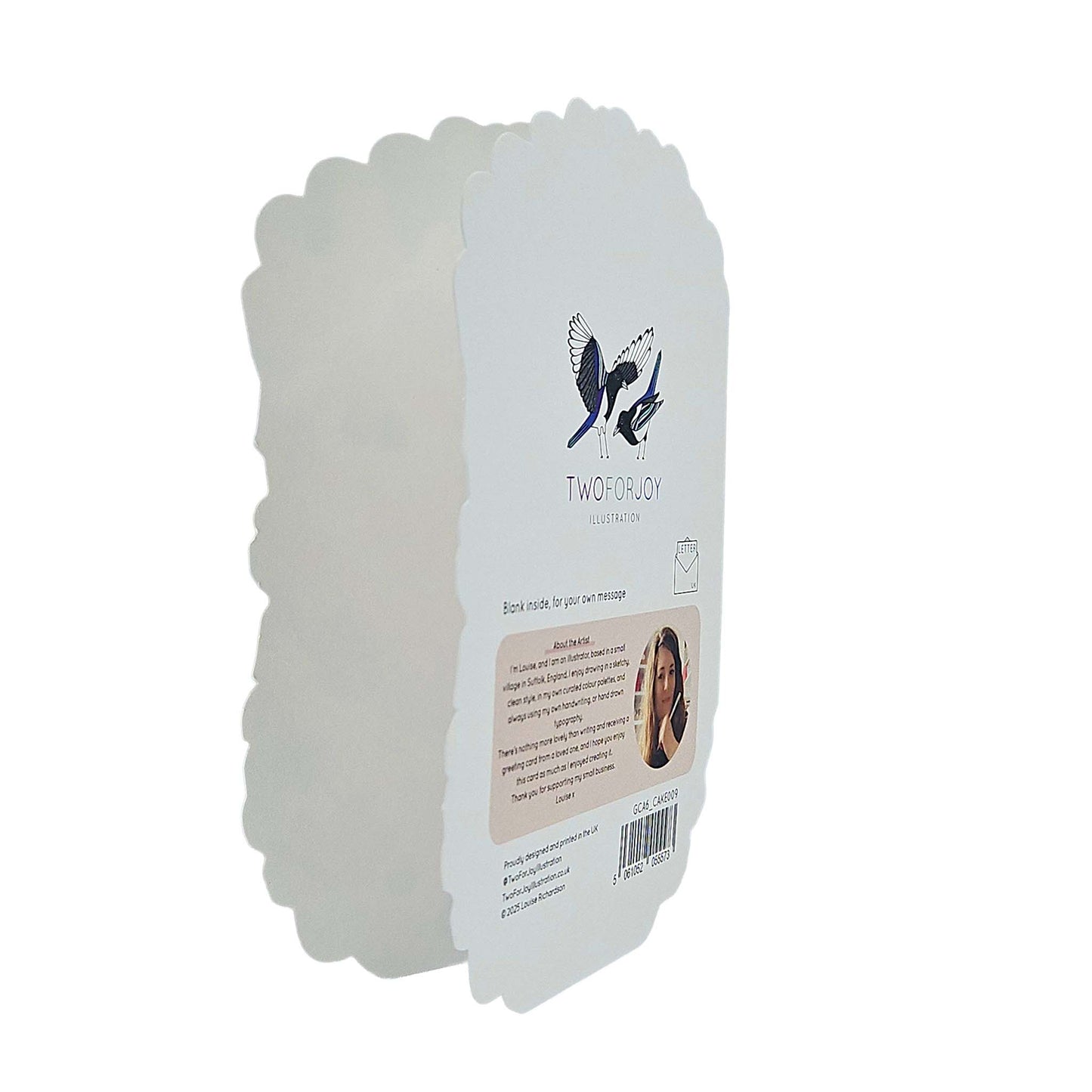 Baby in Bloom Spot Varnish Cutout Cake Pregnancy Card