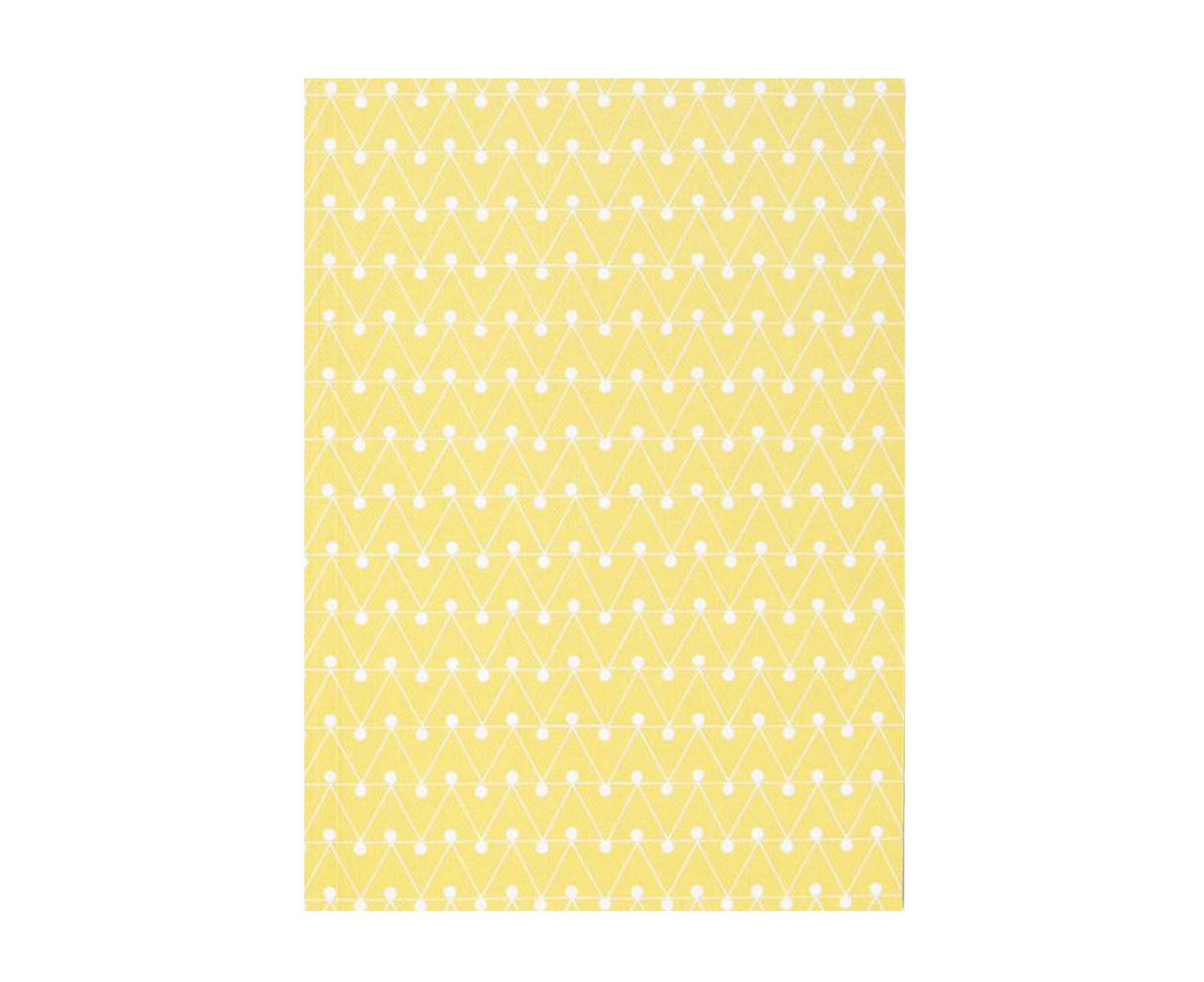 A5 Layflat Notebook with Yellow Dash Print - plain pages