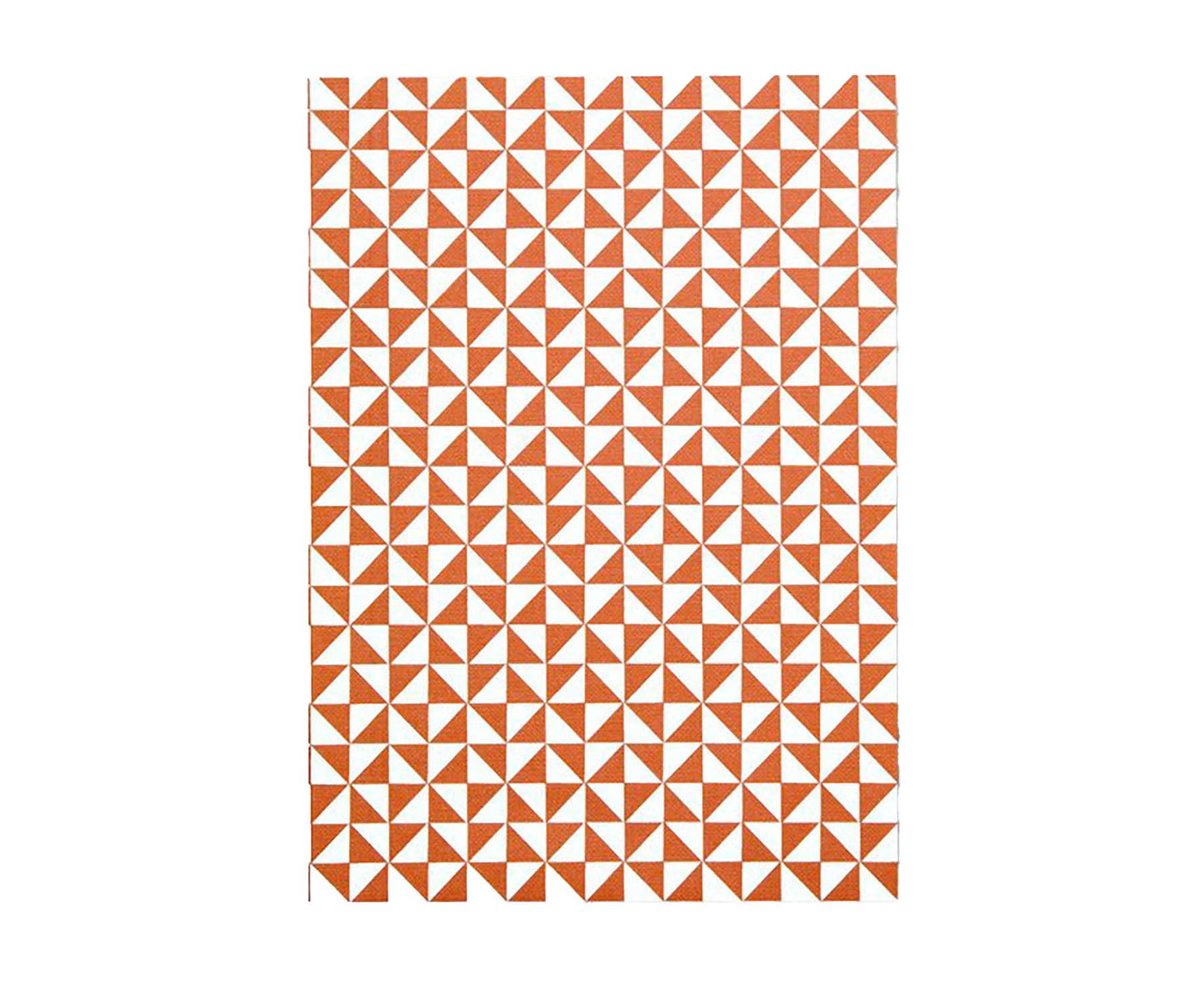 A5 Layflat Notebook with Brick Red Kaffe Print - plain pages