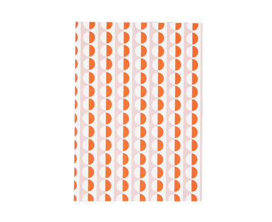 A6 Layflat Notebook Orange & Pink Sophie print - plain pages