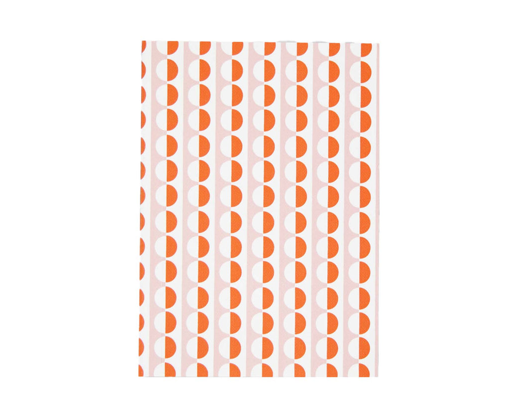 A6 Layflat Notebook Orange & Pink Sophie print - plain pages