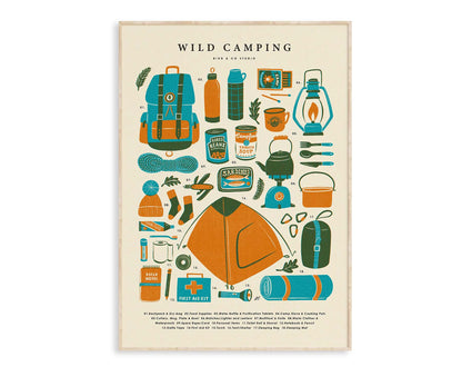 Wild Camping Kit Print