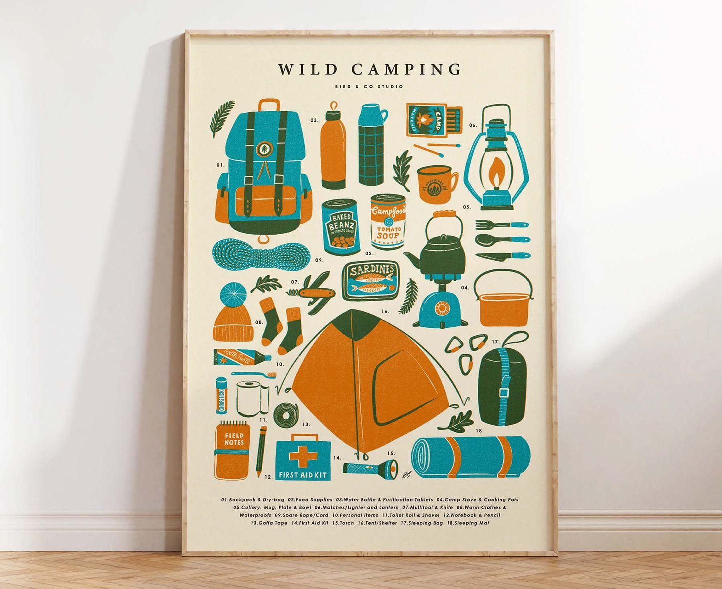 Wild Camping Kit Print