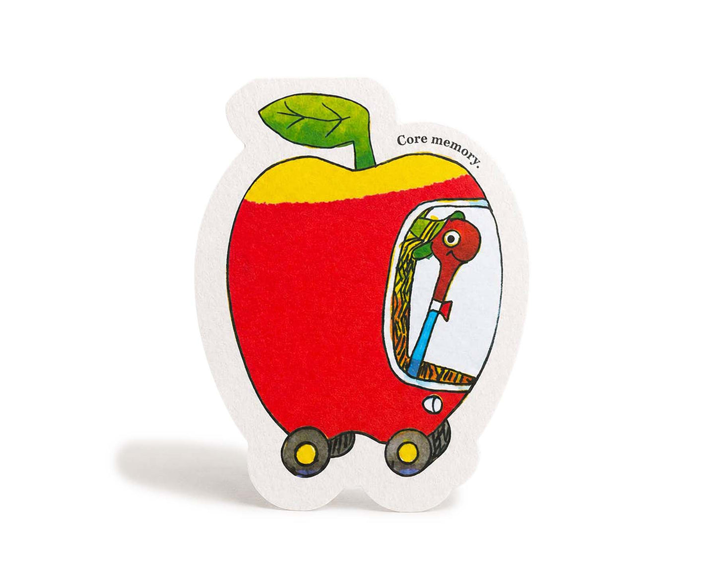 Lowly Worm Apple Car Richard Scarry Cutout Card
