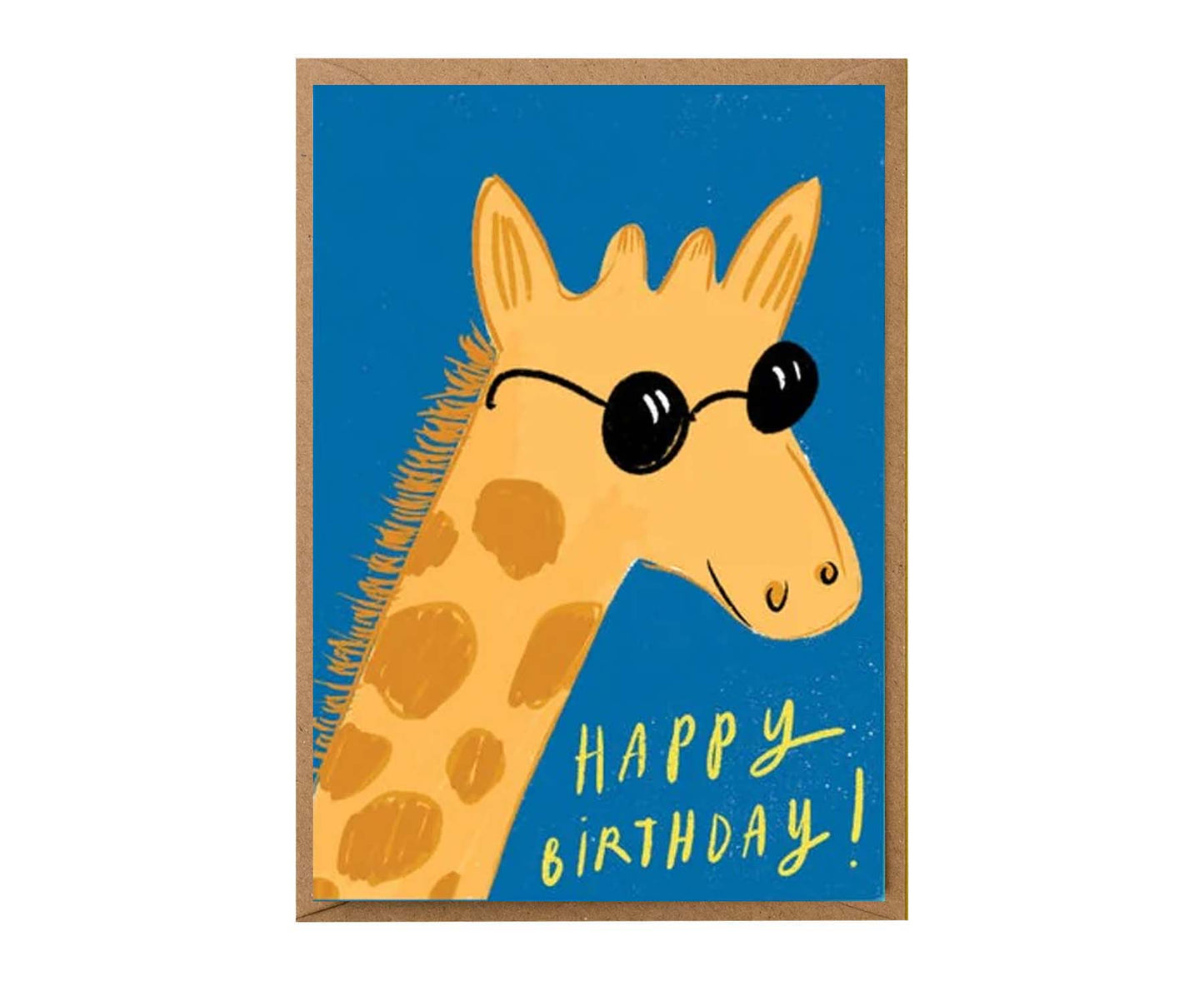Happy Birthday Giraffe Illustrated Birthday Card