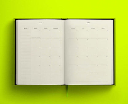 Blank Canvas Lime Green 2026 Diary