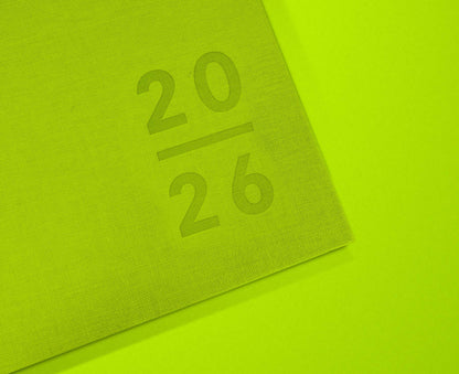Blank Canvas Lime Green 2026 Diary