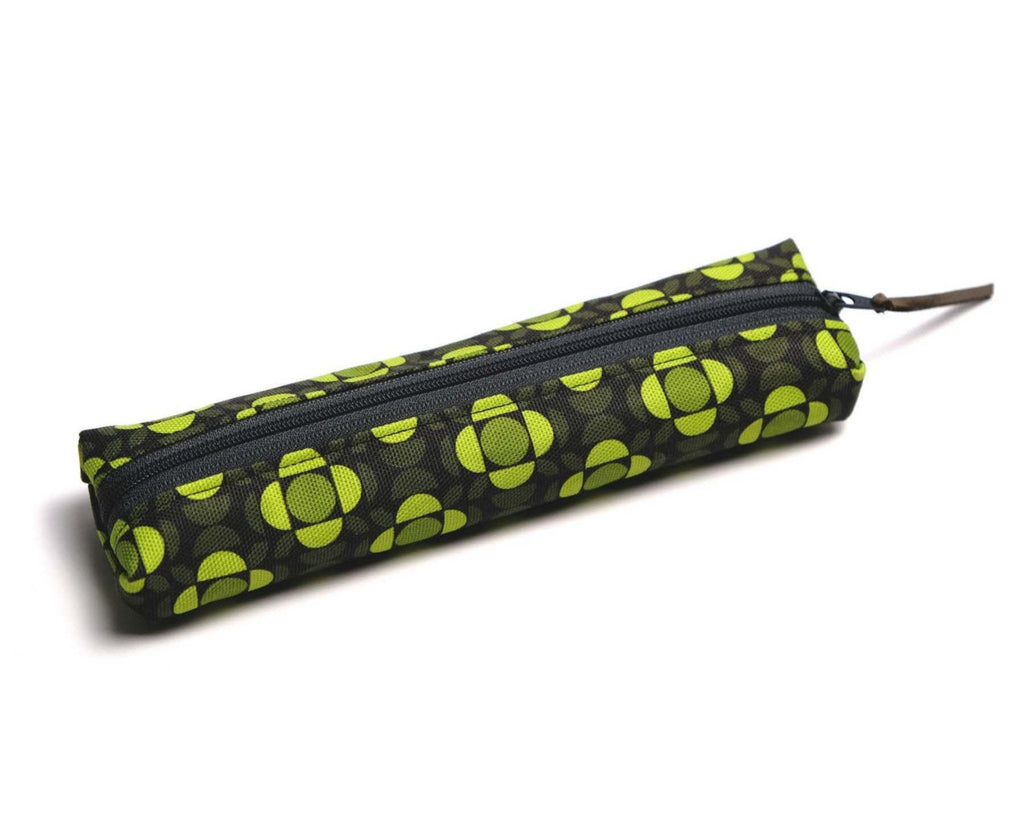 Boho Green Seventies Series Zipped Pencil Case