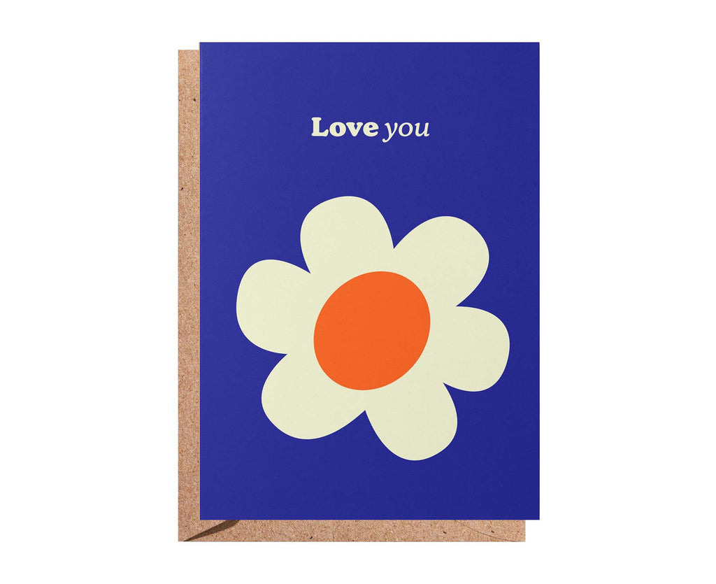 Love You Flower Valentine's / Anniversary card