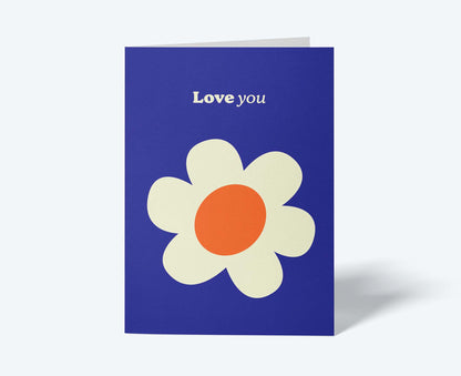 Love You Flower Valentine's / Anniversary card