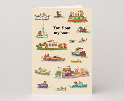 You Float My Boat Richard Scarry Valentines / Anniversary Card