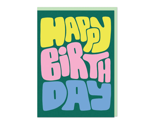 Happy Birthday embossed birthday card