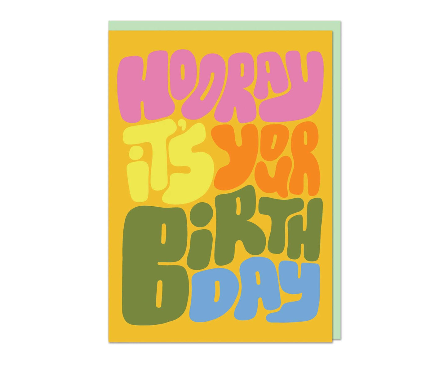 Hooray It's Your Birthday embossed birthday card