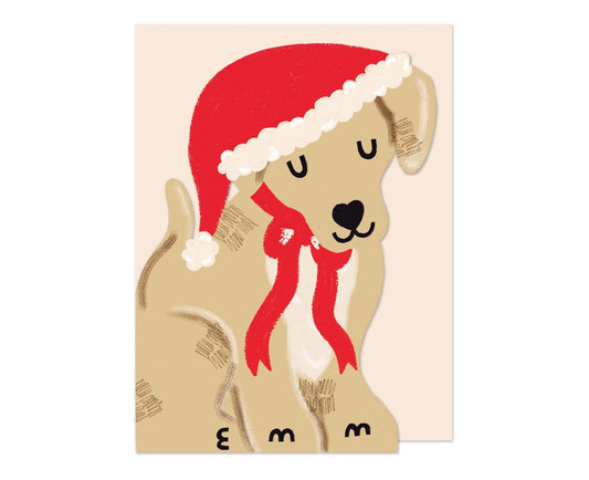 Labrador Puppy Cutout Mini Christmas card