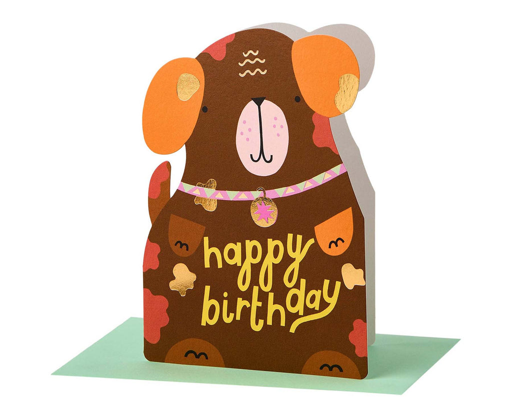 Happy Birthday Dog Cutout Birthday Card