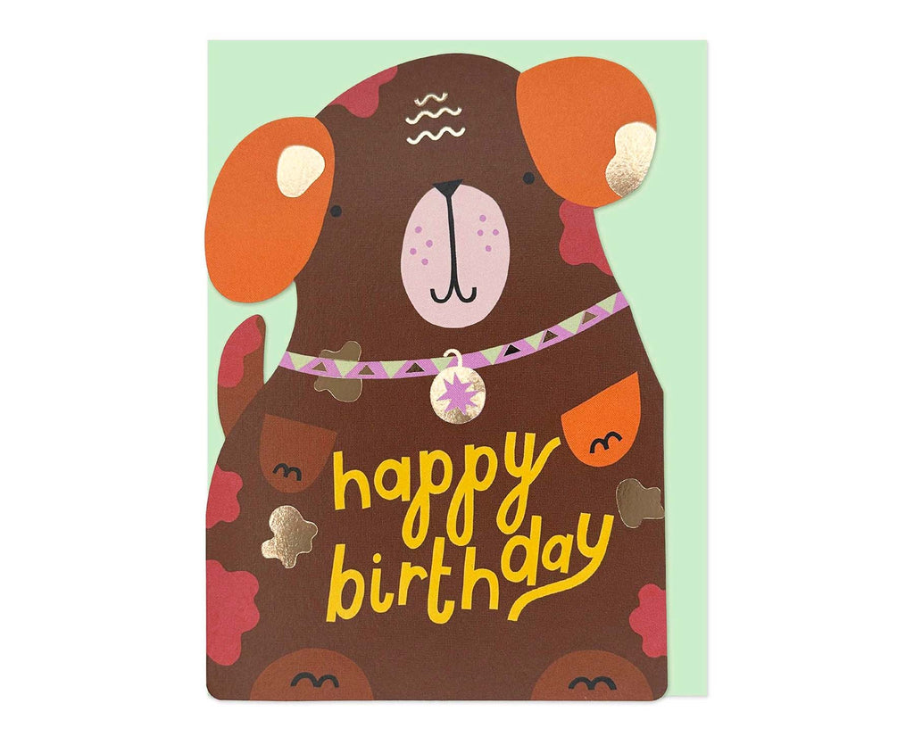 Happy Birthday Dog Cutout Birthday Card