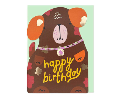 Happy Birthday Dog Cutout Birthday Card