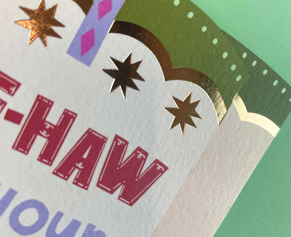 Yee-haw it's your Birthday Cowboy Boot Cutout Birthday Card