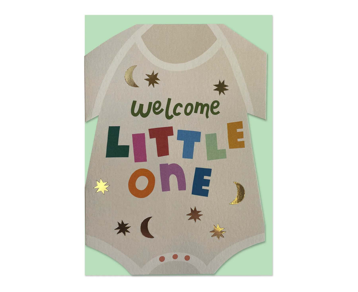 Welcome Little One Baby Grow Cutout New Baby Card