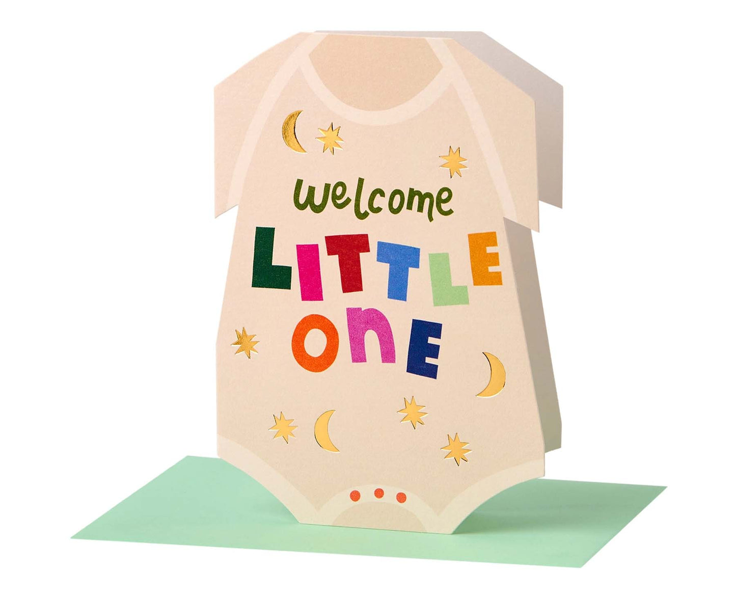 Welcome Little One Baby Grow Cutout New Baby Card