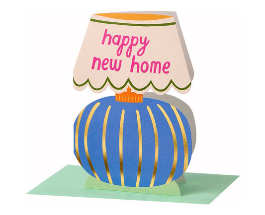 Happy New Home Table Lamp Cutout New Home Card