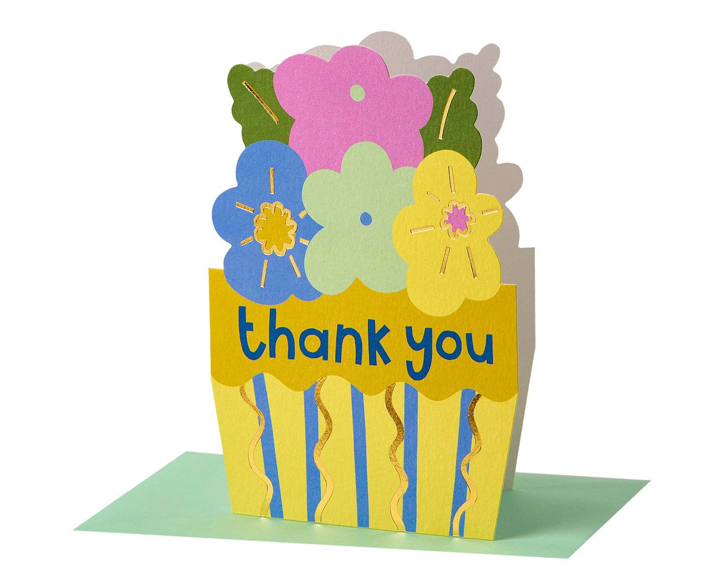 Thank you Flowers Cutout Thank You Card