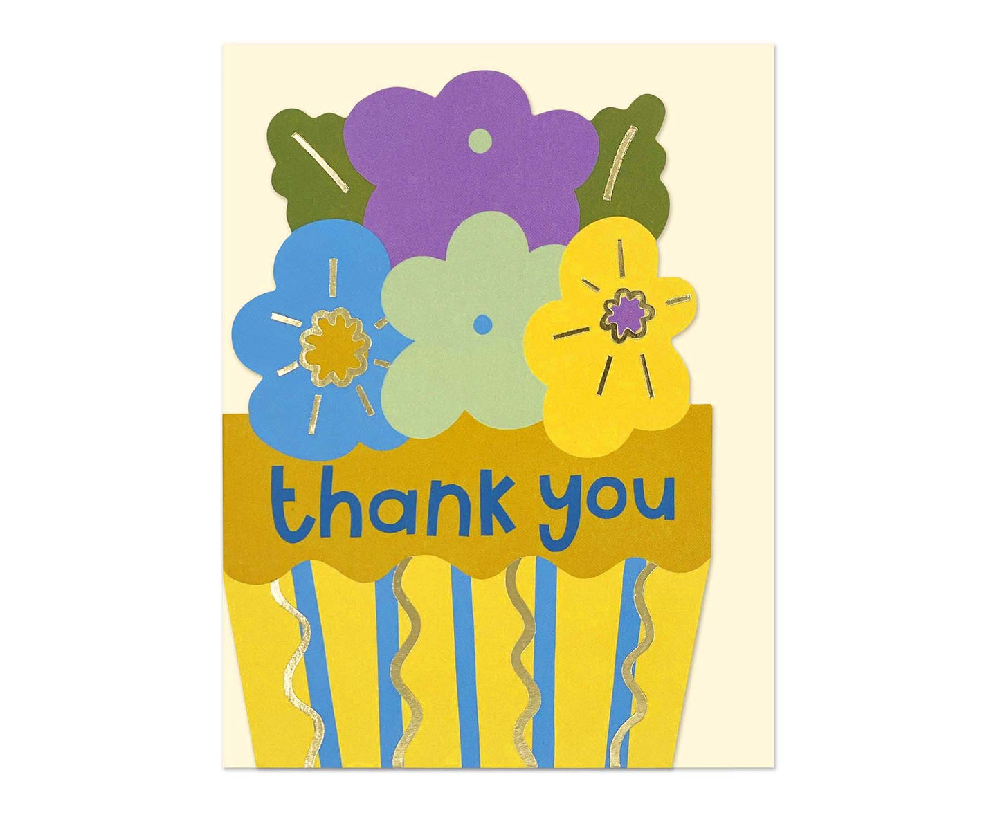 Thank you Flowers Cutout Thank You Card