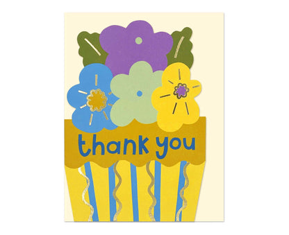 Thank you Flowers Cutout Thank You Card