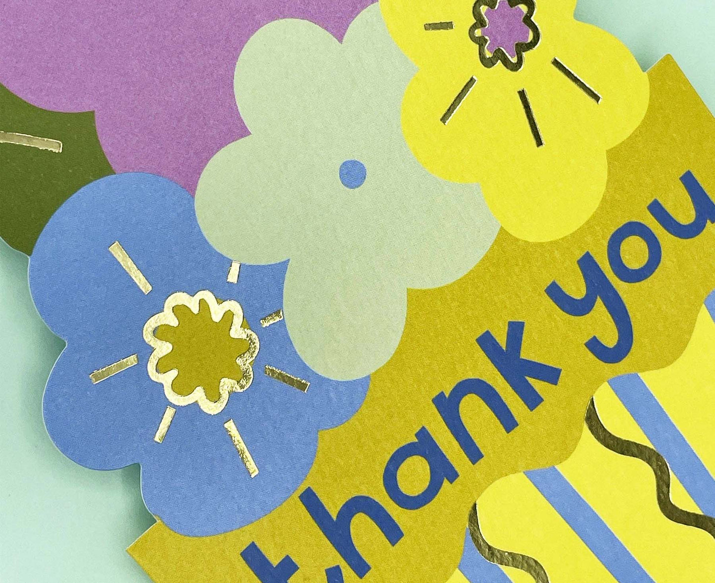 Thank you Flowers Cutout Thank You Card
