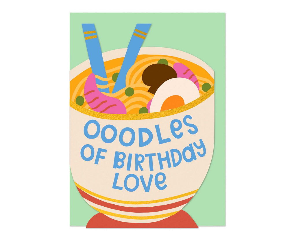 Oodles of Birthday Love Noodles Cutout Birthday Card
