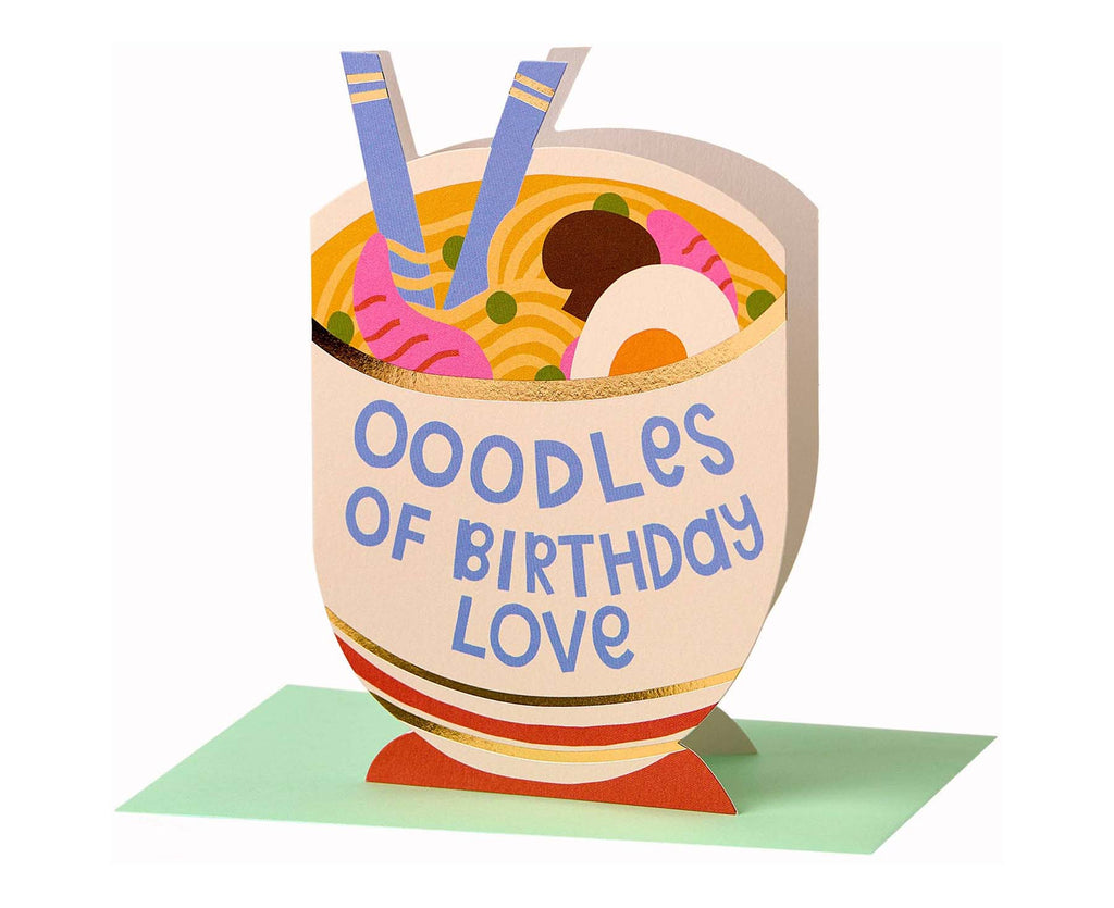 Oodles of Birthday Love Noodles Cutout Birthday Card