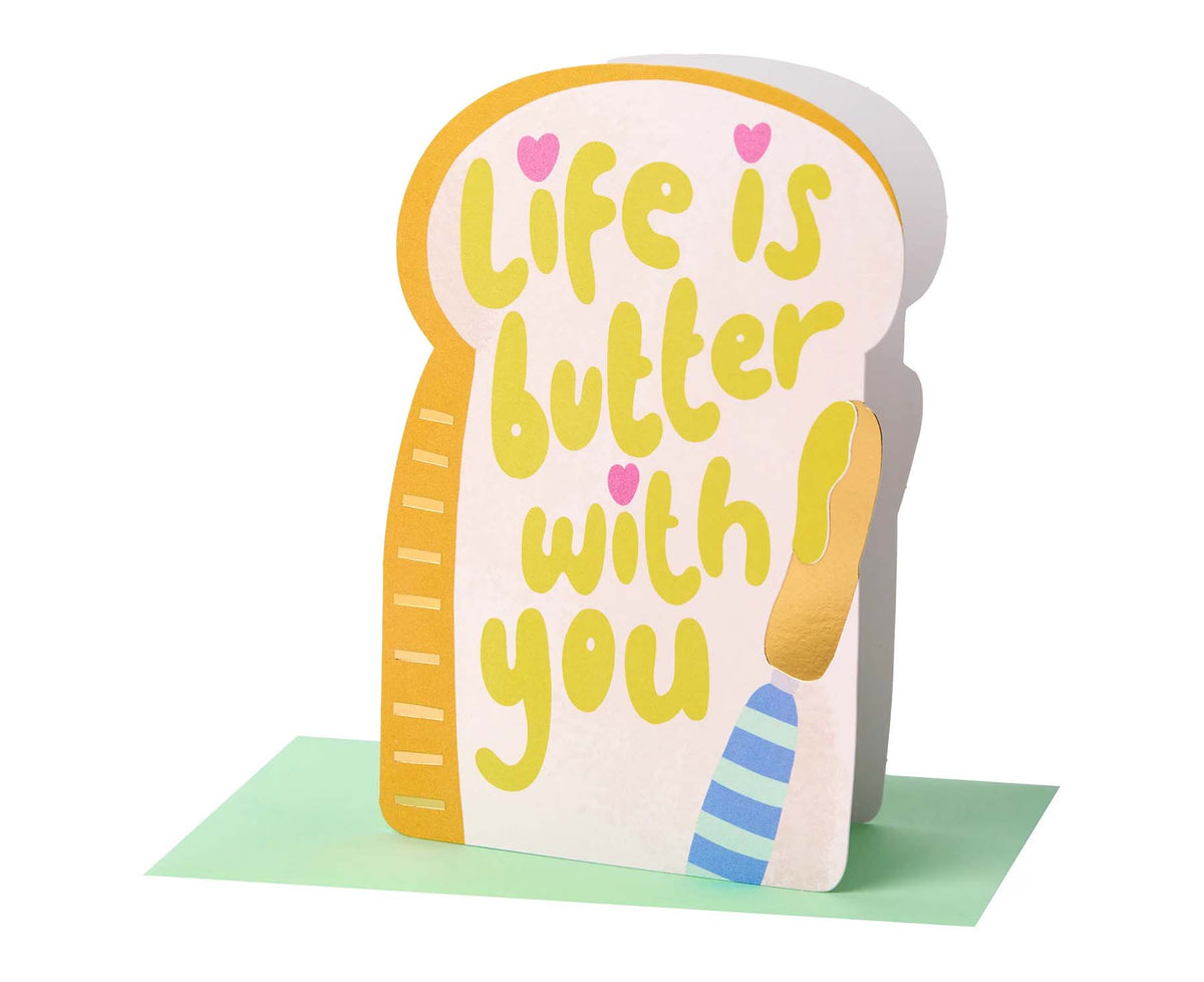 Life is Butter With You Cutout Valentines / Anniversary Card