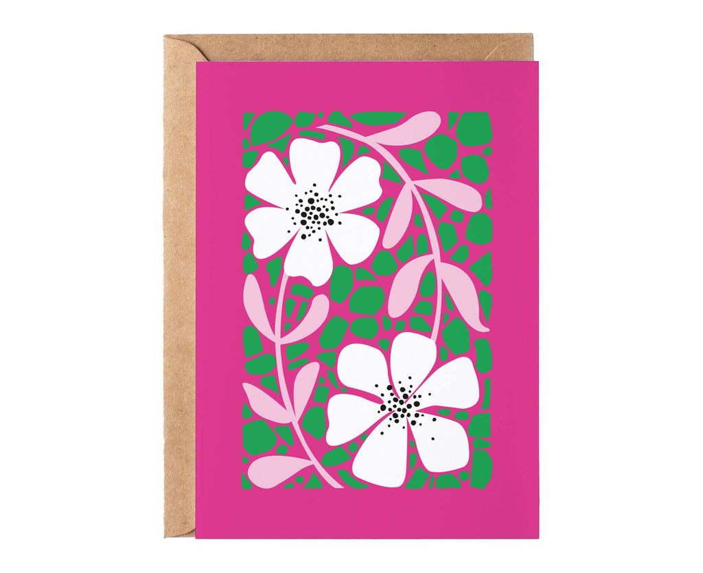 Cosmos Floral Art Card