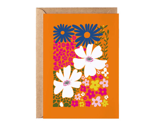 Petunias Floral Art Card