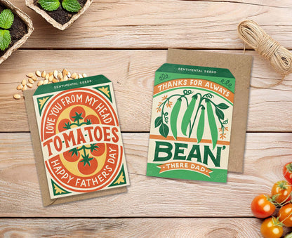 Thanks for Always Bean There Vintage Seed Packet Father's Day Card