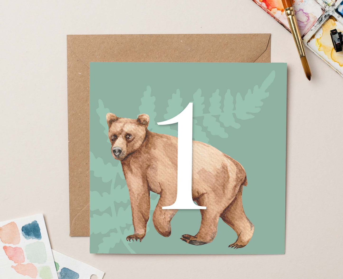 Bear 1st Birthday Card