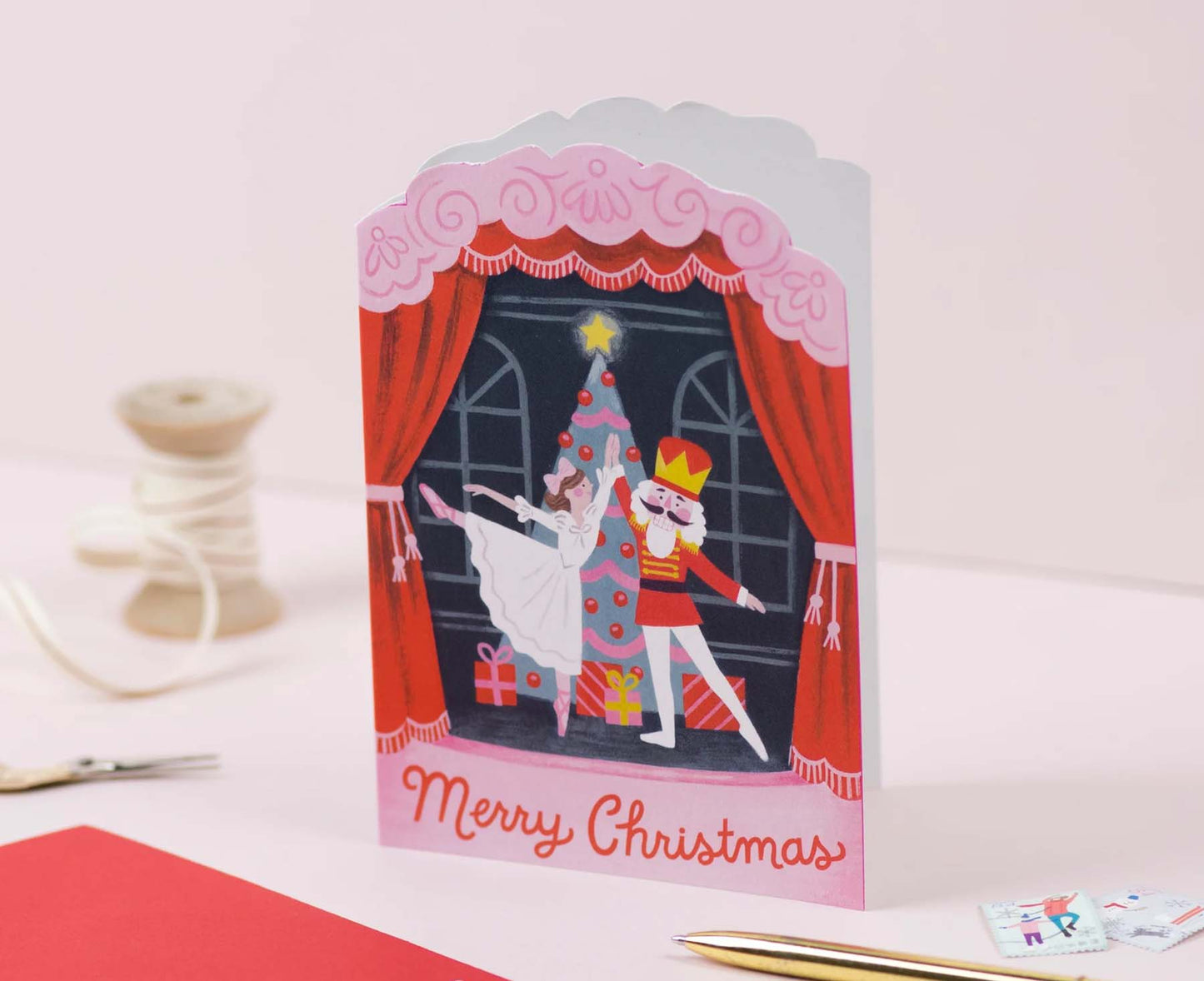 Merry Christmas Nutcracker Ballet Christmas card